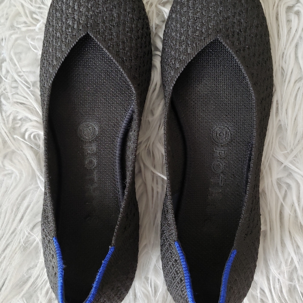 Rothy's The Flat Black, Size 8, Worn less than 5 times